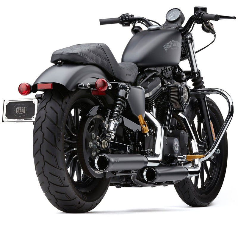 Cobra 3" NH Series Slip-ONS Black Sportster - 6086RB For Harley Sportster 2014-2022