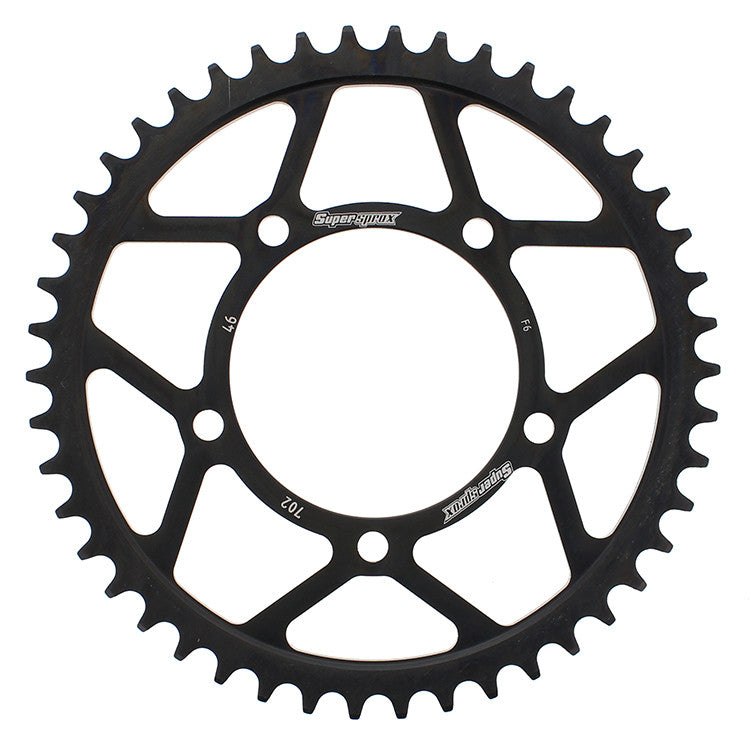 Supersprox Rear Sprocket Steel 46T-525 Black APR - RFE-702-46-BLK Aprilia Motorcycles 2000-2016