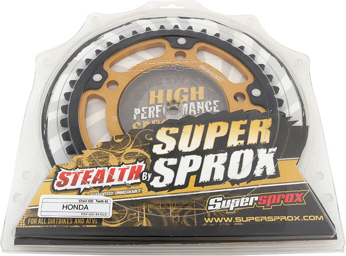 Supersprox 108-302643 RST-302-43-GLD REAR STEALTH SPROCKET ALU/STL 43T-530 GLD HON