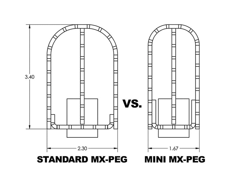 Burly Brand MX Style M8 Pass Footpegs Black - B13-1008B For Harley Softail 2018-2024 | Triumph Thruxton 2004-2015