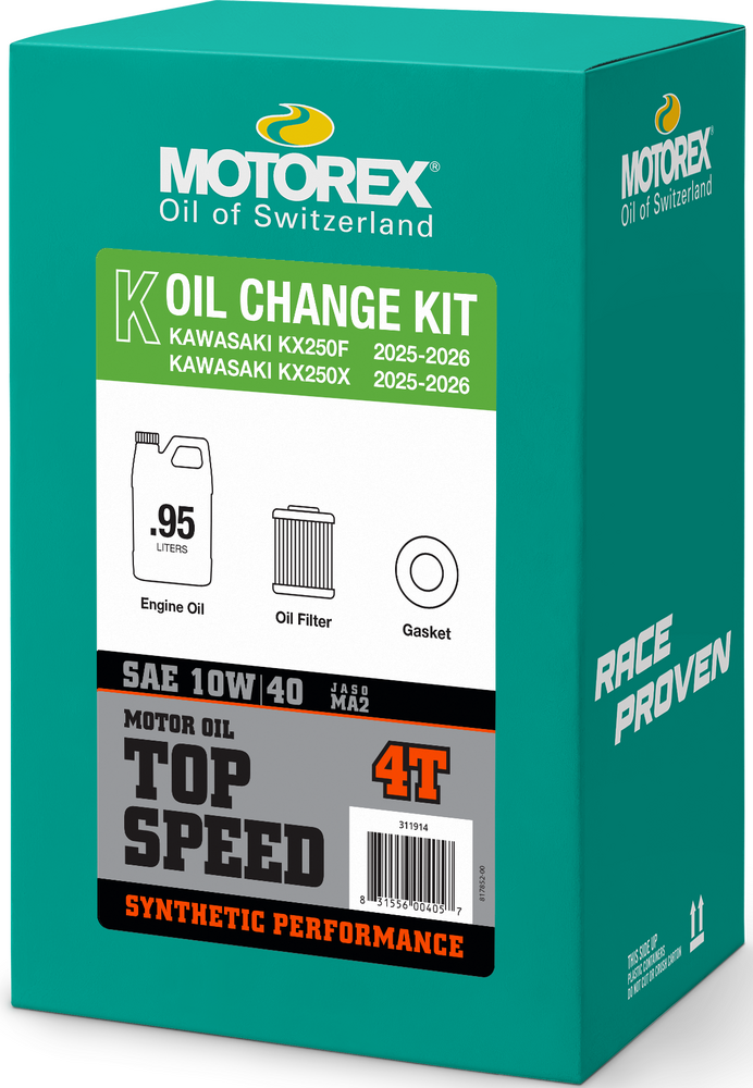 Motorex TOP Speed OIL Change Kit 0.95L 10W40 - 311914 Kawasaki KX 250 2025