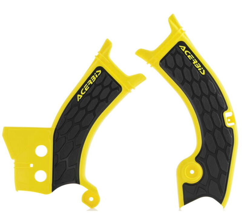 Acerbis 2686601017 18-24 Suzuki RMZ250/ RMZ450 Frame Guard X Grip - Yellow/black - Photo - Primary