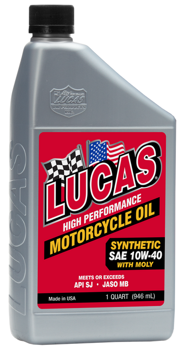 Lucas 58-5222 10777 SYNTHETIC HIGH PERFORMANCE OIL 4T 10W40 1QT W/ MOLY