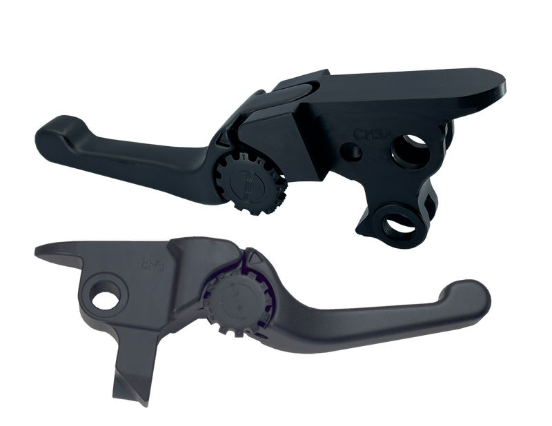 Psr Anthem Shorty Lever SET Black FLT Cable - 12-01666-22 For Harley Touring 2021-2023
