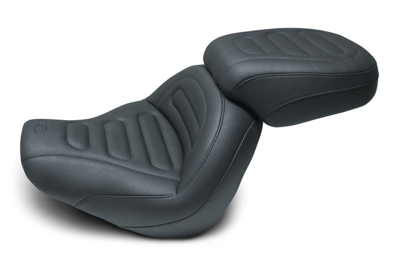 Mustang Motorcycle 75887 Mustang 18-21 Harley Fat Bob Standard Touring Solo Seat Trapezoid- Black - User 1