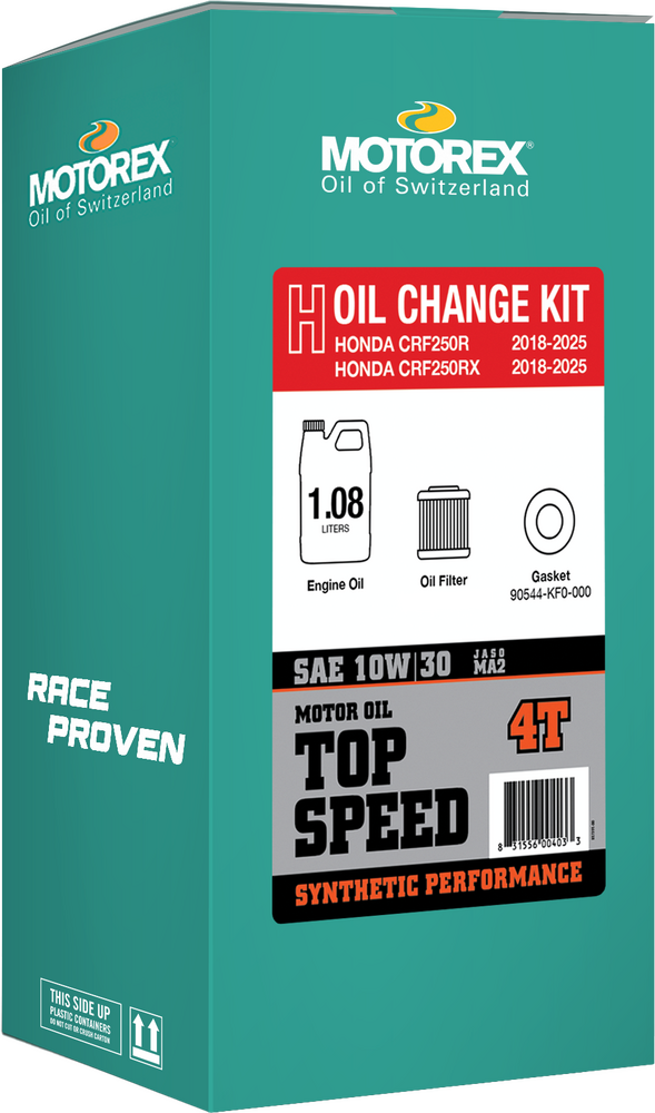Motorex TOP Speed OIL Change Kit 1.08L 10W/30 - 311249 Honda CRF250R / CRF250RX 2018-2026