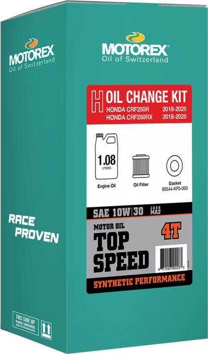 Motorex 580-1363 311249 TOP SPEED OIL CHANGE KIT 1.08L 10W/30 HON