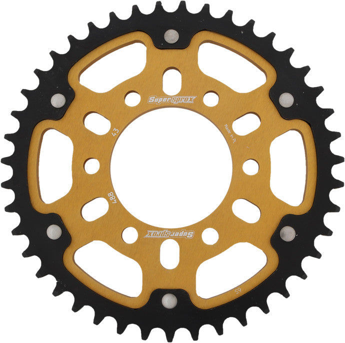 Supersprox 108-488643 RST-488-43-GLD REAR STEALTH SPROCKET ALU/STL 43T-530 GLD KAW
