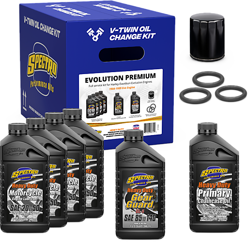 Spectro V-Twin Full OIL Service Kit EVO Premium - 311477 For Harley Motorcycles 1985-1998