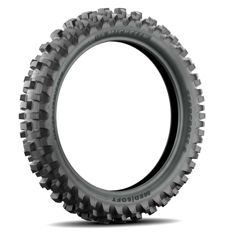 Michelin 87-94615 77166 TIRE STARCROSS 6 MED SOFT REAR 110/90-19 62M BIAS TT