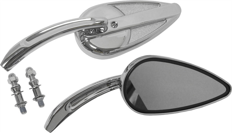 Harddrive 18-157 Mirrors Chrome Vintage Chrome For Harley Motorcycles 1970-2018