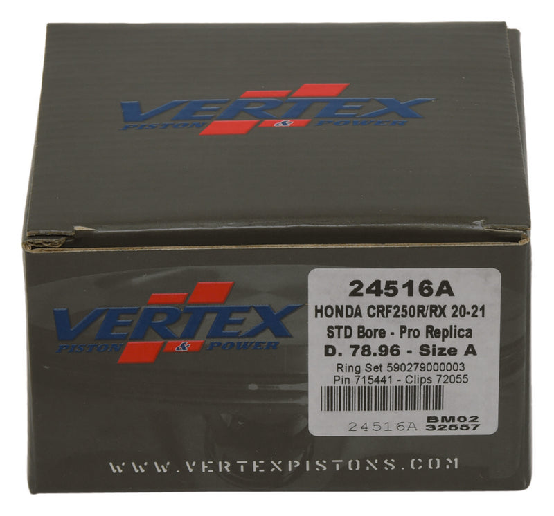 Vertex Piston Kit Forged 78.96/Standard 13.9:1 - 24516A Honda CRF250R / CRF250RX 2020-2021