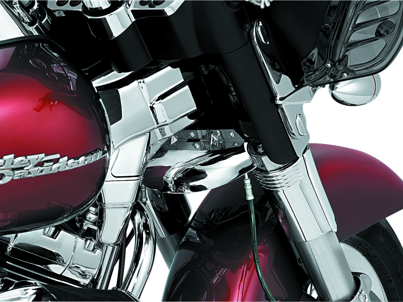 Kuryakyn 1100 Lower Tree Wind Deflector 80-13 Touring Chrome - User 1