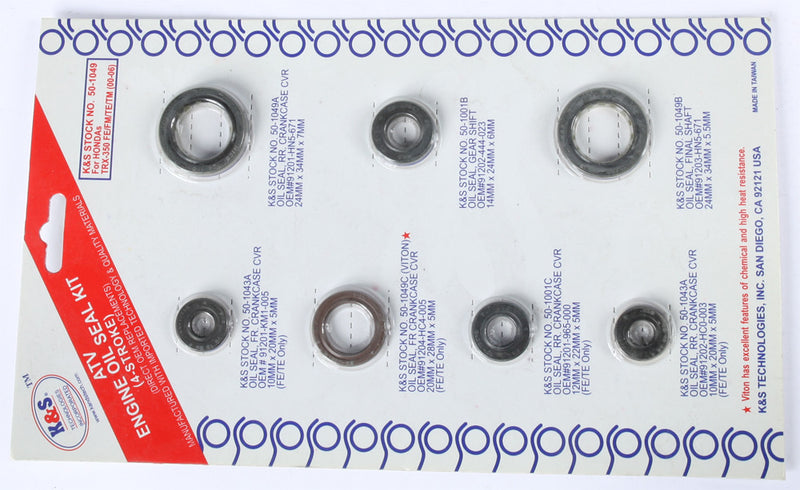 K&s Technologies Engine OIL Seal Kit - 50-1049