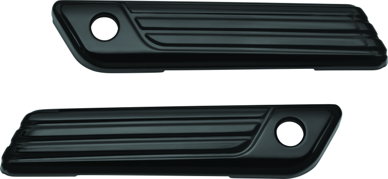 Kuryakyn 6987 Tri-line Saddlebag Hinge Covers Gloss Black - Photo - Primary