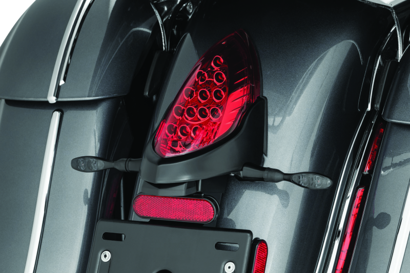 Kuryakyn 3129 Rear Turn Signal & License Plate Mount Indian Black - User 1