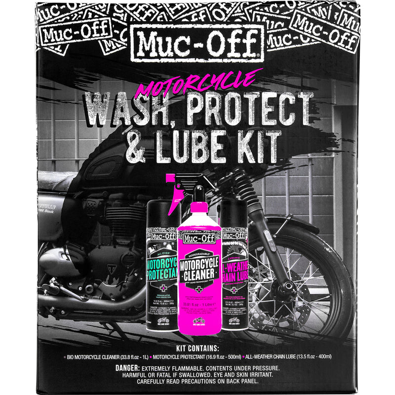 MUC-OFF USA 3704-0406 20095US Motorcycle Wash, Protect & Lube Kit