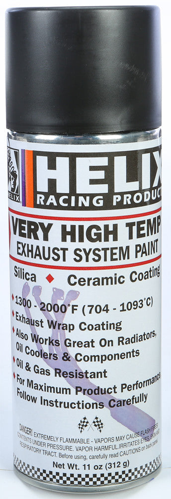 Helix 78-7262 165-1020 VERY HIGH TEMP EXHAUST SYSTEM PAINT FLAT BLACK 11OZ