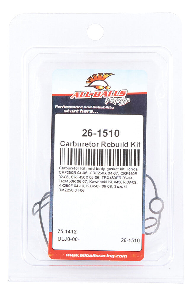 All Balls Keihin MID Body Carb Kit - 26-1510 For Kawasaki KX 250 / KX 450 / 450 2004-2010 | Suzuki RMZ 250 2004-2006