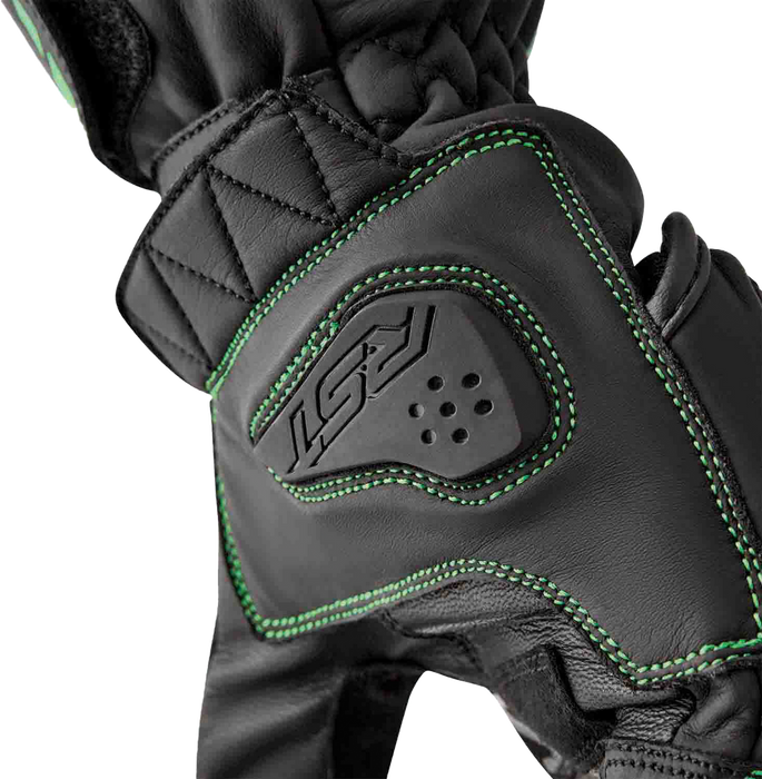 Rst 556-3650209 103650F.GRN-09 S1 GLOVE BLK/FLO-GREEN LEATHER MD