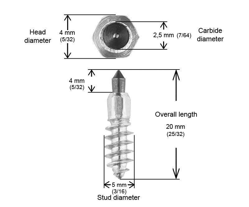 Igrip ST-20150R ST-20150R 3/4"-20MM STANDARD SCREW STUDS QTY 150