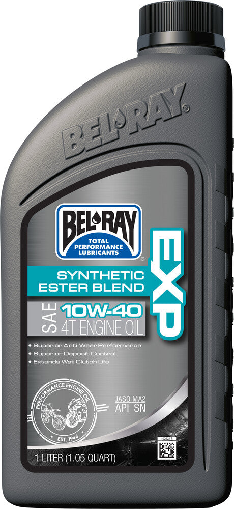 Bel-ray 840-1612 99120-B1LW EXP SYN ESTER BLEND ENGINE OIL 4T 10W40 1L