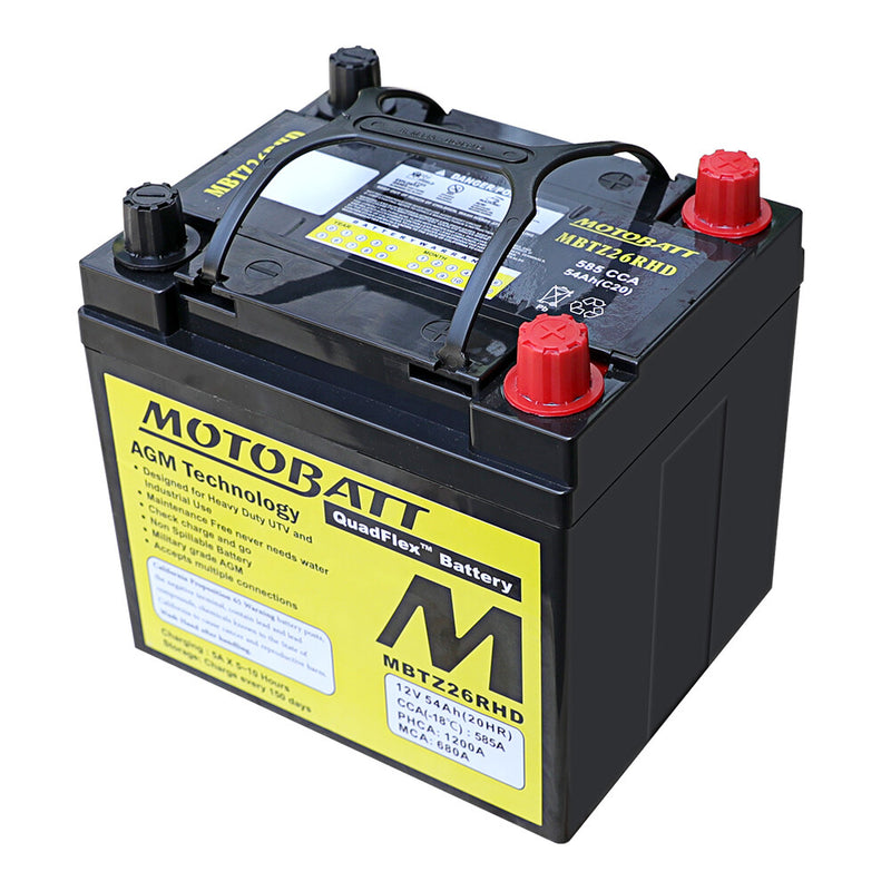Motobatt 491-1030 MBTZ26RHD BATTERY MBTZ26RHD SEALED FACTORY ACTIVATED