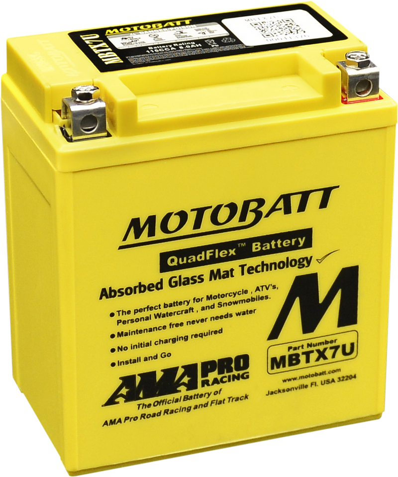 Motobatt 491-1014 MBTX7U BATTERY MBTX7U SEALED FACTORY ACTIVATED