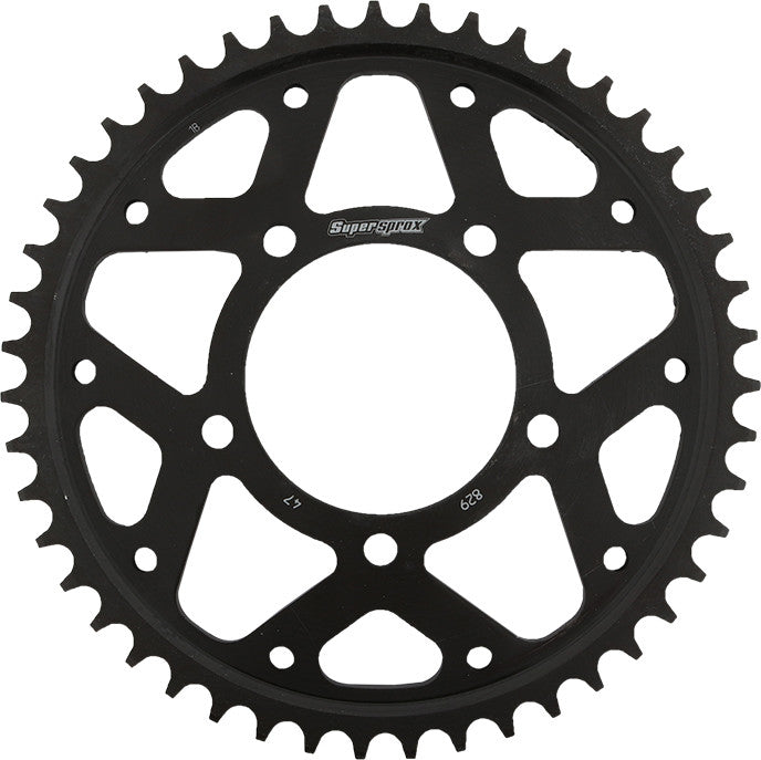 Supersprox 106-82947 RFE-829-47-BLK REAR SPROCKET STEEL 47T-530 BLK SUZ