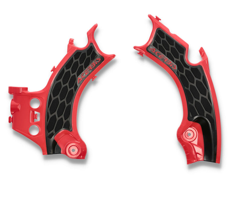 Acerbis Frame Guards X-Grip RED Black - 2986181018 Honda CRF450R / CRF450RX 2025