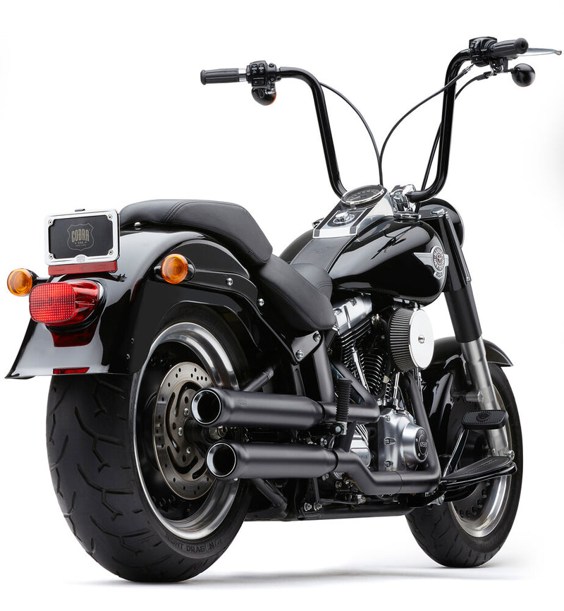Cobra 3" NH Series Slip-ONS Black FAT BOY DCE - 6041B For Harley Softail 2007-2017