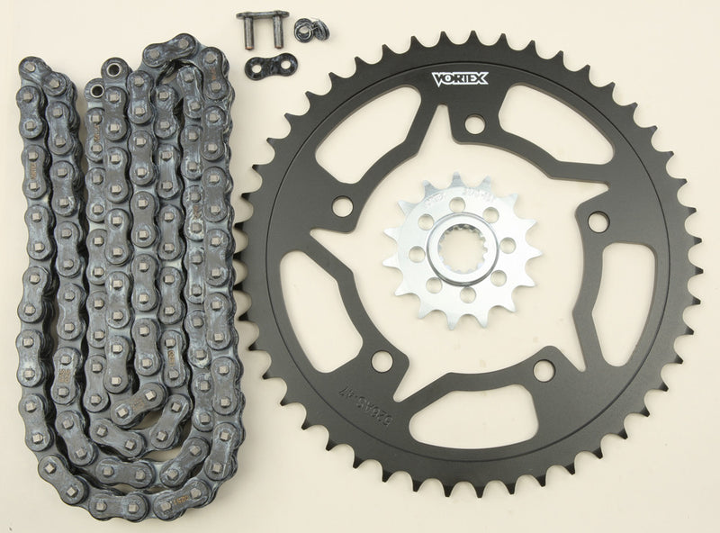 Vortex Sprocket Chain Kit Steel Steel 15/47T SIL SX3 520-112L Black - CK6292 Suzuki 600 2001-2005
