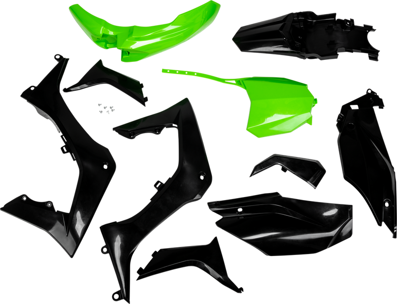 Acerbis Full Plastic Kit Honda Green Black - 2861931089 Honda CRF110F 2019-2025