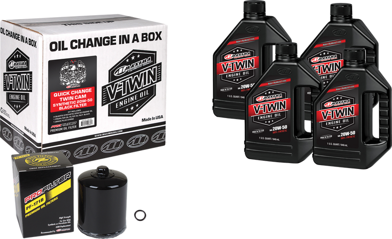 Maxima Racing Oil V-Twin SYN Quick Change Kit TC Black Filer - 90-119014PB
