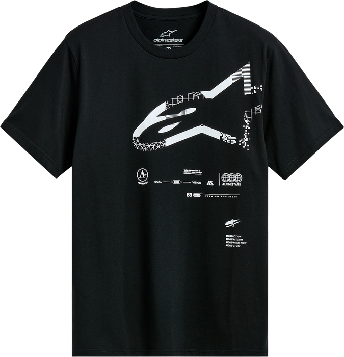 Alpinestars 482-76336X 1215-72200-10-XL GEOGRAFICA SS CSF TEE BLACK XL