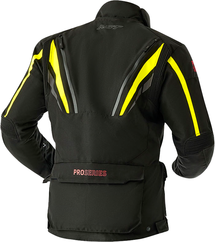 Rst 556-3657140 103657F.YEL-40 PS PARAGON D3O JACKET BLACK/FLO YELLOW TEXTILE SM