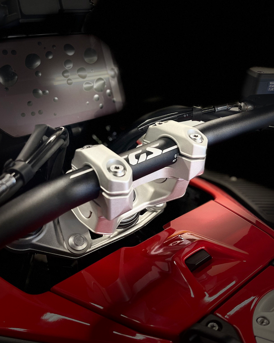 Helibars 281-0529 HR05192 HANDLEBAR RISERS TOUR SILVER BMW