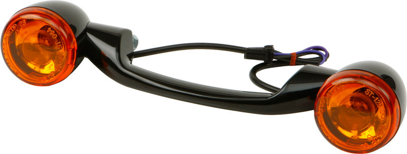 Harddrive 820-52361 161800 TURNSIGNAL LIGHT BAR CHROME W/AMBER LENSES