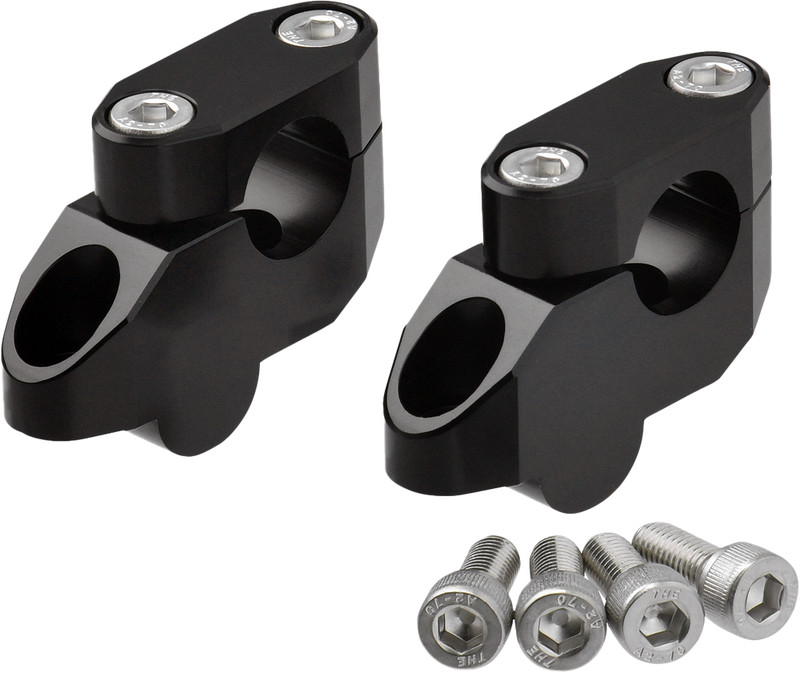 Zeta 634-9743 ZE53-05261 OFFSET HANDLEBAR RISER KIT 20MM 26MM 22.2MM BLACK