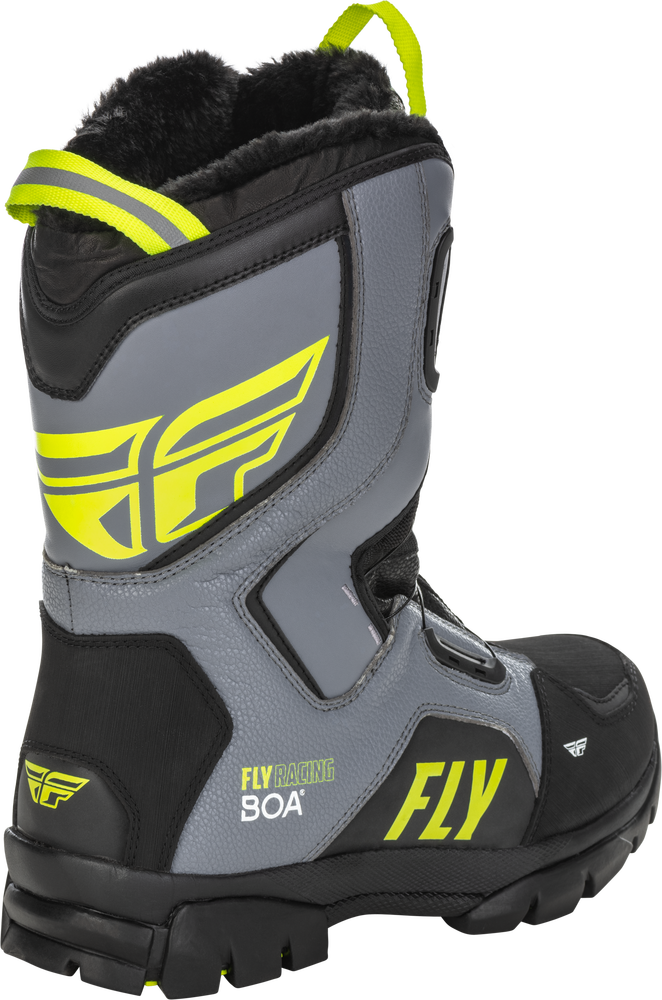 Fly Racing 361-96706 361-96706 MARKER BOA BOOT BLACK/GREY/HI-VIS SZ 06