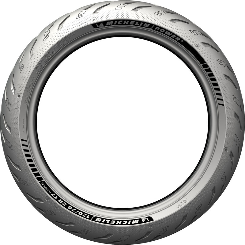 Michelin Tire Power 5 Front 120/70ZR17 (58W) Radial TL - 82645