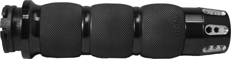 Avon Air Cushion Grips Gatlin Black - AIR-90-ANO-GAT For Harley Motorcycles 1984-2018
