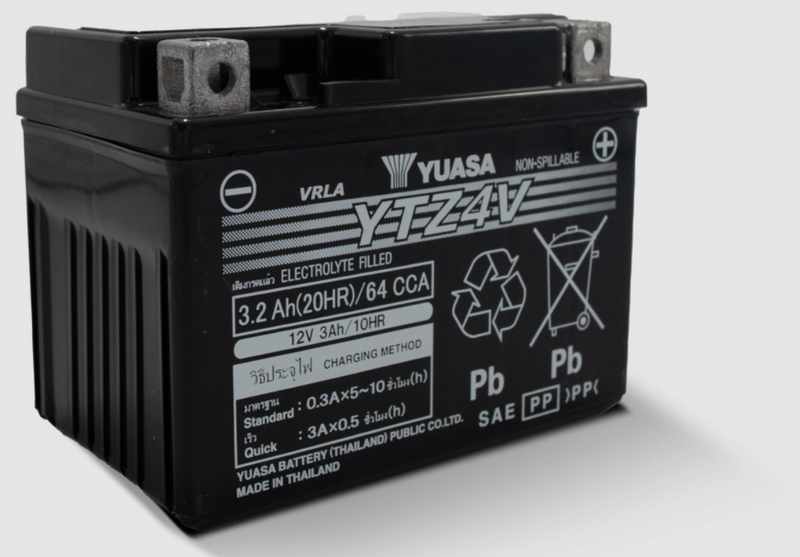 Yuasa Battery YTZ4V Maintenance Free - YUAM724ZV Honda CRF110F / CRF125F / CRF125FB / CRF125FB Big Wheel 2019-2024