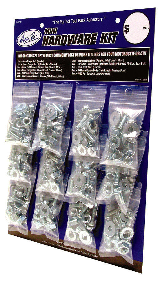 Motion Pro 57-12000 33-1200 MINI HARDWARE KIT ZINC FINISH 12/PK