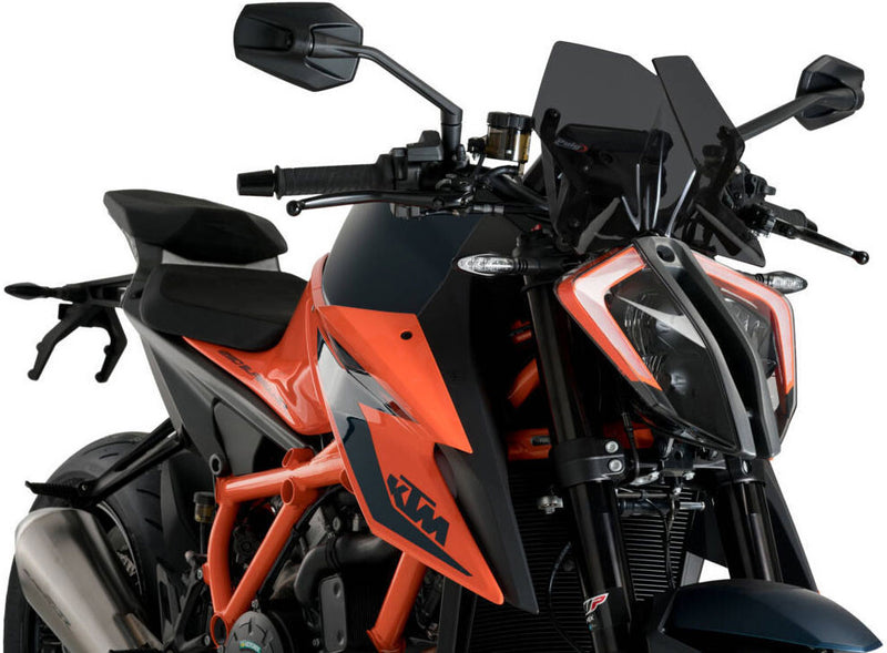 Puig Hi-Tech Parts Windscreen Naked NEW GEN Sport Dark Smoke - 20425F KTM 1290 Super Duke 2020-2022
