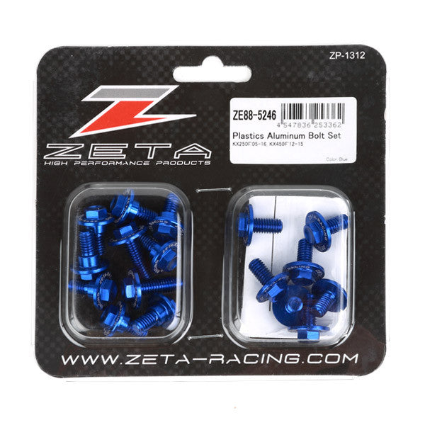 Zeta 634-8354B ZE88-5246 ALUMINUM BOLT KIT BLUE