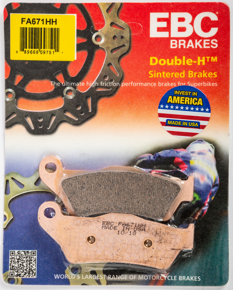 EBC Brake Pads Double-H Sintered - FA671HH BMW K1200R / K1200S 2005-2008
