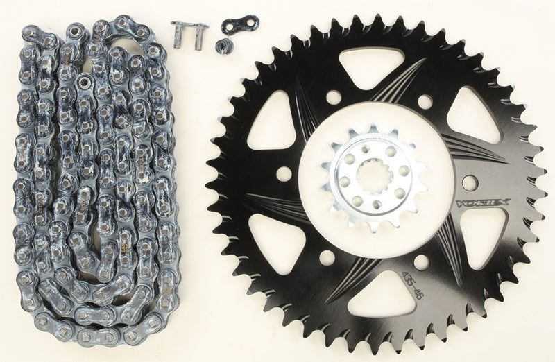 Vortex Sprocket Chain Kit Steel Aluminum 14/46T Black SX3 520-106L Black - CK4262 Kawasaki Ninja 250R 2010-2013