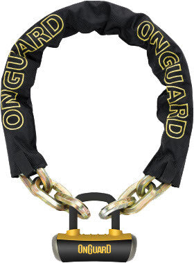 Onguard 57-9600 45008016L BEAST 8016L CHAIN WITH U-LOCK BLACK/YELLOW 6 FT