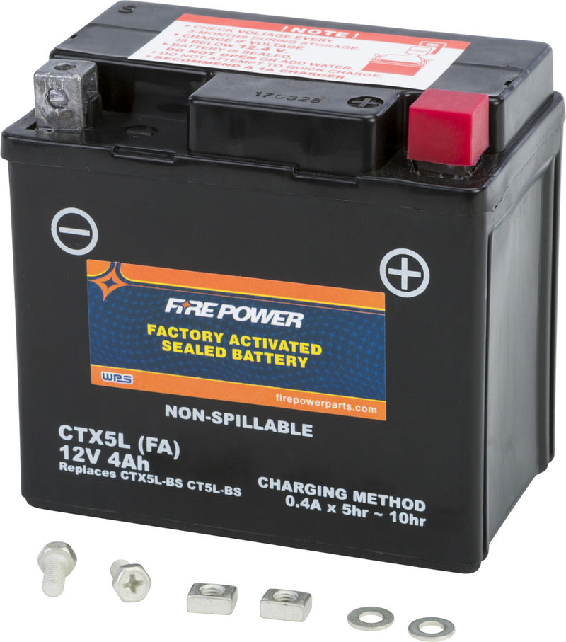 Fire Power Battery CTX5L Sealed Factory Activated - CTX5L-BS(FA) KTM Dirt Bikes 2007-2016